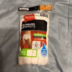 Hanes white briefs